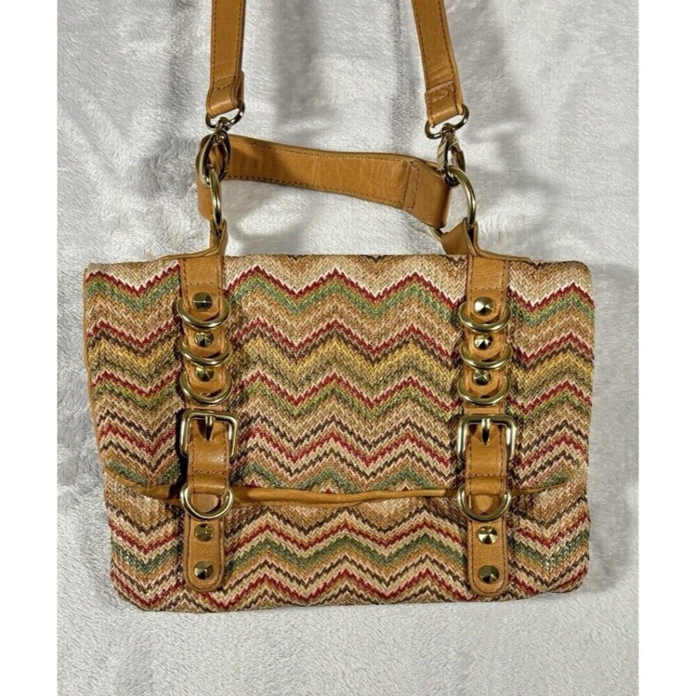 Olivia + Joy Women's Purse Chevron Multicolor Casual Classic Retro Clutch